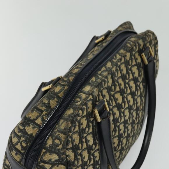 DIOR Trotter Canvas Hand Bag Navy Gold - Picture 6 of 12